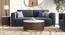 Aurora Round White Marble & Solid Wood Coffee Table in Java Walnut Finish (Java Walnut Finish) by Urban Ladder - - 