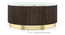 Aurora Round White Marble & Solid Wood Coffee Table in Java Walnut Finish (Java Walnut Finish) by Urban Ladder - - 
