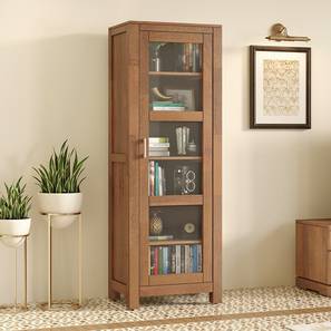Showcase Design Murano Solid Wood Bookshelf/Display Unit (Amber Walnut Finish)
