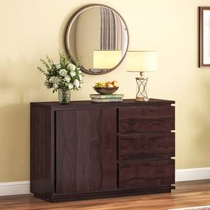 Crockery Unit In Noida Design Vector Solid Wood Sideboard in Mahogany Finish