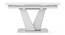 Caribu Extendable Dining Table in White Marble High Gloss (White High Gloss Finish, 4 to 6 Seater) by Urban Ladder - - 