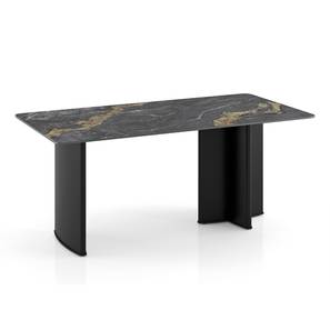 Rosen 6 Seater Ceramic Dining Table - Black Finish