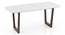 Adria Carrara White Quartz 6 Seater Dining Table (Six Seater, Karara Quitese Finish) by Urban Ladder - - 