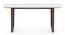 Adria Carrara White Quartz 6 Seater Dining Table (Six Seater, Karara Quitese Finish) by Urban Ladder - - 