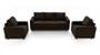 Apollo Sofa Set (Chocolate, Leatherette Sofa Material, Compact Sofa Size, Firm Cushion Type, Regular Sofa Type, Master Sofa Component, Regular Back Type, Regular Back Height) by Urban Ladder - - 96662