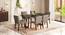 Adria Copa Cabana Black Stone Dining Table With Set of 6 Ludo Dining Chairs (Shitake Beige, Copa Cabana Finish) by Urban Ladder - - 966980