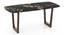 Adria Copa Cabana Black Stone Dining Table With Set of 6 Ludo Dining Chairs (Shitake Beige, Copa Cabana Finish) by Urban Ladder - - 966981