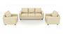 Apollo Sofa Set (Cream, Leatherette Sofa Material, Compact Sofa Size, Firm Cushion Type, Regular Sofa Type, Master Sofa Component, Regular Back Type, Regular Back Height) by Urban Ladder - - 96699
