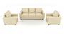 Apollo Sofa Set (Cream, Leatherette Sofa Material, Compact Sofa Size, Firm Cushion Type, Regular Sofa Type, Master Sofa Component, Regular Back Type, Regular Back Height) by Urban Ladder - - 96699
