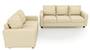 Apollo Sofa Set (Cream, Leatherette Sofa Material, Compact Sofa Size, Firm Cushion Type, Regular Sofa Type, Master Sofa Component, Regular Back Type, Regular Back Height) by Urban Ladder - - 96701