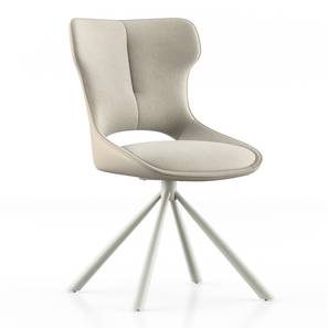 Oasis Dining Chair Collections Design Tulip Swivel Metal Dining Chair set of 1 in Cream Finish