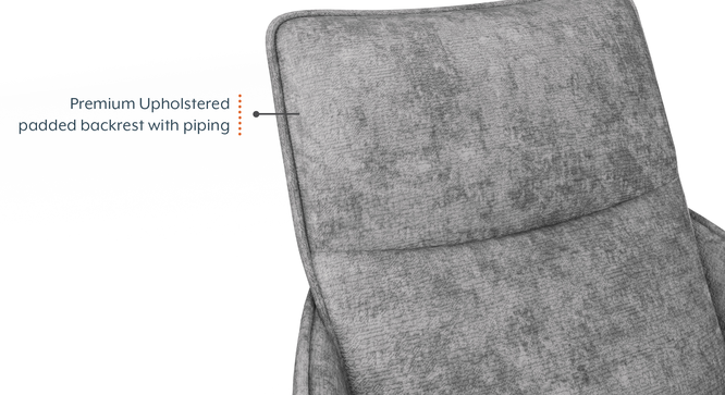 Megan Swivel Dining Chair in Grey Fabric (Grey Finish) by Urban Ladder - - 967012