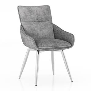 Oasis Dining Chair Collections Design Megan Swivel Metal Dining Chair set of 1 in Grey Finish