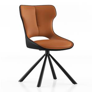 Oasis Dining Chair Collections Design Tulip Swivel Metal Dining Chair set of 1 in Dual Tone Finish