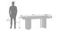 Nova Faux Marble 6 Seater Dining Table With Set Of 6 Doris Chairs (Dark Grey, Faux White Marble Finish) by Urban Ladder - - 967950