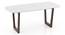 Adria Carrara White Top Dining Table  With Set of 6 Bren Swivel Dining Chairs (Ivory, Carrara White Finish) by Urban Ladder - - 968019