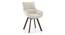 Adria Carrara White Top Dining Table  With Set of 6 Bren Swivel Dining Chairs (Ivory, Carrara White Finish) by Urban Ladder - - 968024