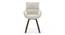 Adria Carrara White Top Dining Table  With Set of 6 Bren Swivel Dining Chairs (Ivory, Carrara White Finish) by Urban Ladder - - 968026