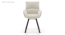 Adria Carrara White Top Dining Table  With Set of 6 Bren Swivel Dining Chairs (Ivory, Carrara White Finish) by Urban Ladder - - 968027