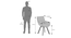 Adria Carrara White Top Dining Table  With Set of 6 Bren Swivel Dining Chairs (Ivory, Carrara White Finish) by Urban Ladder - - 968032