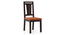 Fidora 4 Seater Dining Table With Set of 4 Martha Dining Chairs (Mahogany Finish, Burnt Orange) by Urban Ladder - - 968093