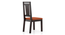 Fidora 4 Seater Dining Table With Set of 4 Martha Dining Chairs (Mahogany Finish, Burnt Orange) by Urban Ladder - - 968094