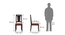 Fidora 4 Seater Dining Table With Set of 4 Martha Dining Chairs (Mahogany Finish, Burnt Orange) by Urban Ladder - - 968097