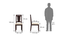 Fidora 4 Seater Dining Table With Set of 4 Martha Dining Chairs Colour : Wheat Brown (Mahogany Finish, Wheat Brown) by Urban Ladder - - 968117