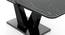 Caribu 4 To 6 Extendable Dining Table, Finish - Black Marble Color High Gloss With Set Of 4 Ingrid Dining Chairs (Dark Grey, Black High Gloss Finish) by Urban Ladder - - 968127
