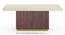 Gabriele Onyx 6 Seater Pedestal Dining Table With Set of 6 Ludo Dining Chairs (Teak Finish, Shitake Beige) by Urban Ladder - - 968182