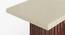 Gabriele Onyx 6 Seater Pedestal Dining Table With Set of 6 Ludo Dining Chairs (Teak Finish, Shitake Beige) by Urban Ladder - - 968192