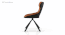 Caribu 6 To 8 Extendable Dining Table, Finish-Black Marble Color High Gloss With Set Of 6 Tulip Dining Chair In Tan (DUAL TONE, Black High Gloss Finish) by Urban Ladder - - 968278
