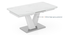 Caribu 6 To 8 Extendable White Marble Color High Gloss Dining Table With Set Of 6 Megan Dining Chair (Beige, White High Gloss Finish) by Urban Ladder - - 968507