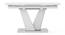 Caribu 4 To 6 Extendable White Marble Color High Gloss Dining Table With Set Of 4 Megan Dining Chair (Beige, White High Gloss Finish) by Urban Ladder - - 968508