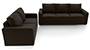 Apollo Sofa Set (Chocolate, Leatherette Sofa Material, Regular Sofa Size, Firm Cushion Type, Regular Sofa Type, Master Sofa Component, Regular Back Type, Regular Back Height) by Urban Ladder - - 96852