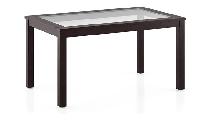 Floyd 6 Seater Dining Table, Glass Top, Finish - Mahogany With set of 6 Capra Dining Chairs (Mahogany Finish) by Urban Ladder - - 968631