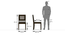 Floyd 6 Seater Dining Table, Glass Top, Finish - Mahogany With set of 6 Capra Dining Chairs (Mahogany Finish) by Urban Ladder - - 968683