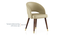 Celia Accent Dining Chair (Dark Teak Finish, Ancient Ivory Cream Leatherette) by Urban Ladder - - 968919