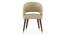 Celia Accent Dining Chair (Dark Teak Finish, Ancient Ivory Cream Leatherette) by Urban Ladder - - 968920