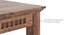 Fidora 6 Seater Dining Table With set of 6 Alaine Dining Chair, Fabric - Calico Indigo and base in Midnight Indigo Blue (Teak Finish, Midnight Indigo Blue) by Urban Ladder - - 968952