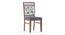Floyd 6 Seater Glass Top Dining Table Teak Finish With Set of 6 Alaine Dining Chairs (Teak Finish, Midnight Indigo Blue) by Urban Ladder - - 969013