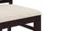Floyd 6 Seater Dining Table, Glass Top, Finish - Mahogany With set of 6 Alaine Dining Chairs (Mahogany Finish, Calico Floral Retreat and Pony Beige) by Urban Ladder - - 969022
