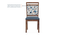 Floyd 6 Seater Glass Top Dining Table Teak Finish With Set of 6 Alaine Dining Chairs (Teak Finish, Midnight Indigo Blue) by Urban Ladder - - 969023