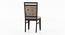 Floyd 6 Seater Dining Table, Glass Top, Finish - Mahogany With set of 6 Alaine Dining Chairs (Mahogany Finish, Calico Floral Retreat and Pony Beige) by Urban Ladder - - 969042
