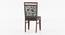 Floyd 6 Seater Glass Top Dining Table Teak Finish With Set of 6 Alaine Dining Chairs (Teak Finish, Midnight Indigo Blue) by Urban Ladder - - 969043