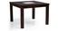 Brighton Square 4 Seater Mahogany Finish Dining Table With Set of 4 Alaine Dining Chairs (Mahogany Finish, Calico Floral Retreat and Pony Beige) by Urban Ladder - - 