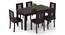 Fidora 6 Seater Dining Table With Set Of 6 Capra Dining Chairs (Mahogany Finish, White) by Urban Ladder - - 969365