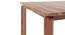 Catria 4 Seater Dining Table in Teak Finish With Set Of 4 Alaine Dining Chairs (Teak Finish, Calico Floral Retreat and Pony Beige) by Urban Ladder - - 