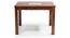 Brighton Square 4 Seater Mahogany Finish Dining Table With Set of 4 Alaine Dining Chairs (Teak Finish, Midnight Indigo Blue) by Urban Ladder - - 