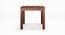 Arabia 4 Seater Dining Table In Mahogany Finish With Set of 4 Alaine Dining Chairs (Teak Finish, Midnight Indigo Blue) by Urban Ladder - - 